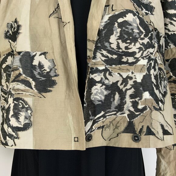 Annette Gortz Germany Art-to-Wear Textured Floral Sculptural Jacket Medium - Picture 7 of 16